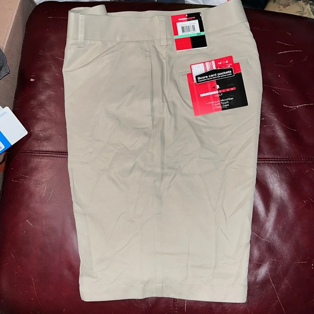 Men’s Shorts Golf Grand Slam Microfiber‎ Score Card Pockets Size 34